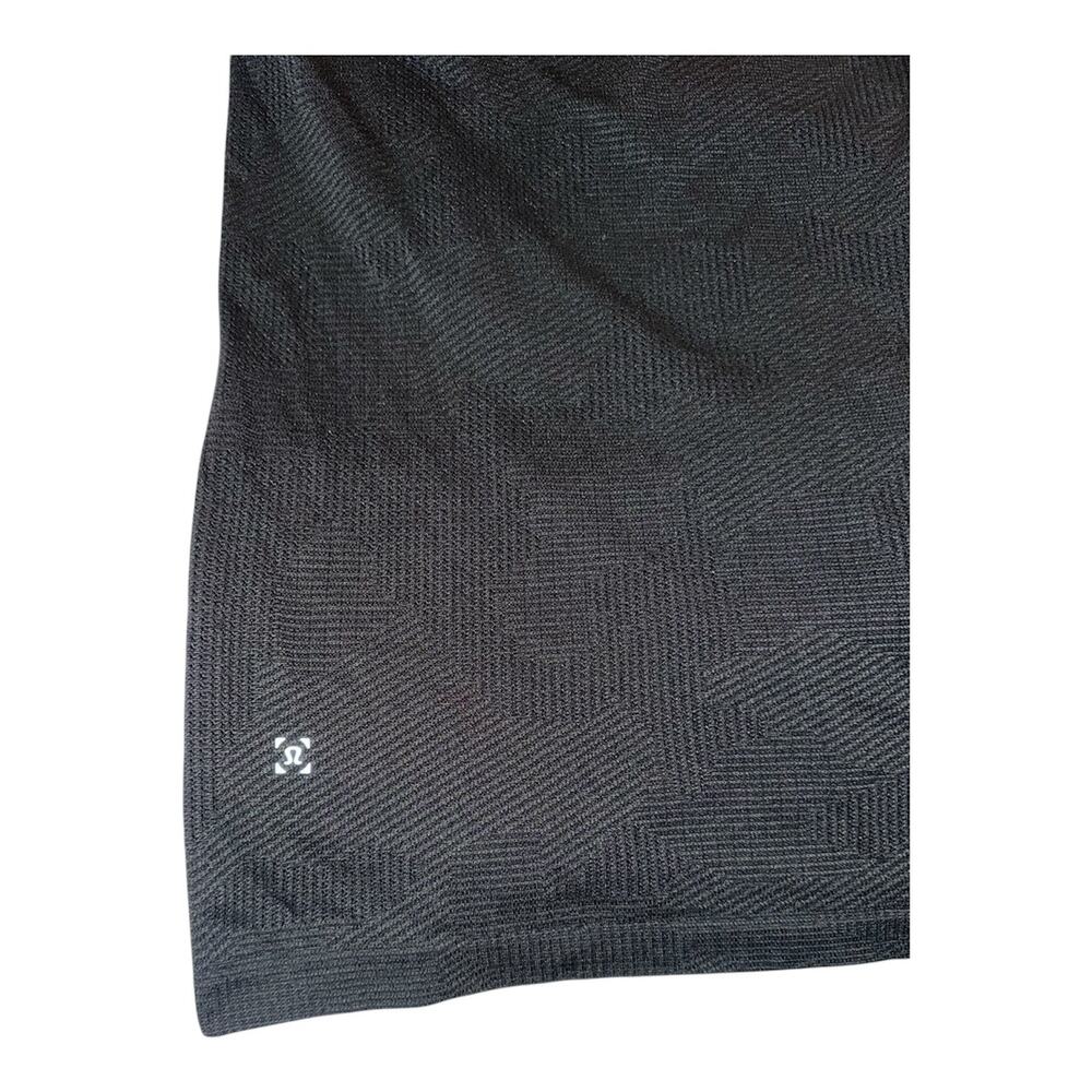 Lululemon Metal Vent Tech Long Sleeve Shirt Mens Large Black Geometric Seamless - Picture 2 of 7